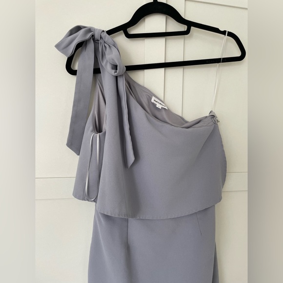 Superdown One Shoulder blueish/gray dress - Picture 2 of 3